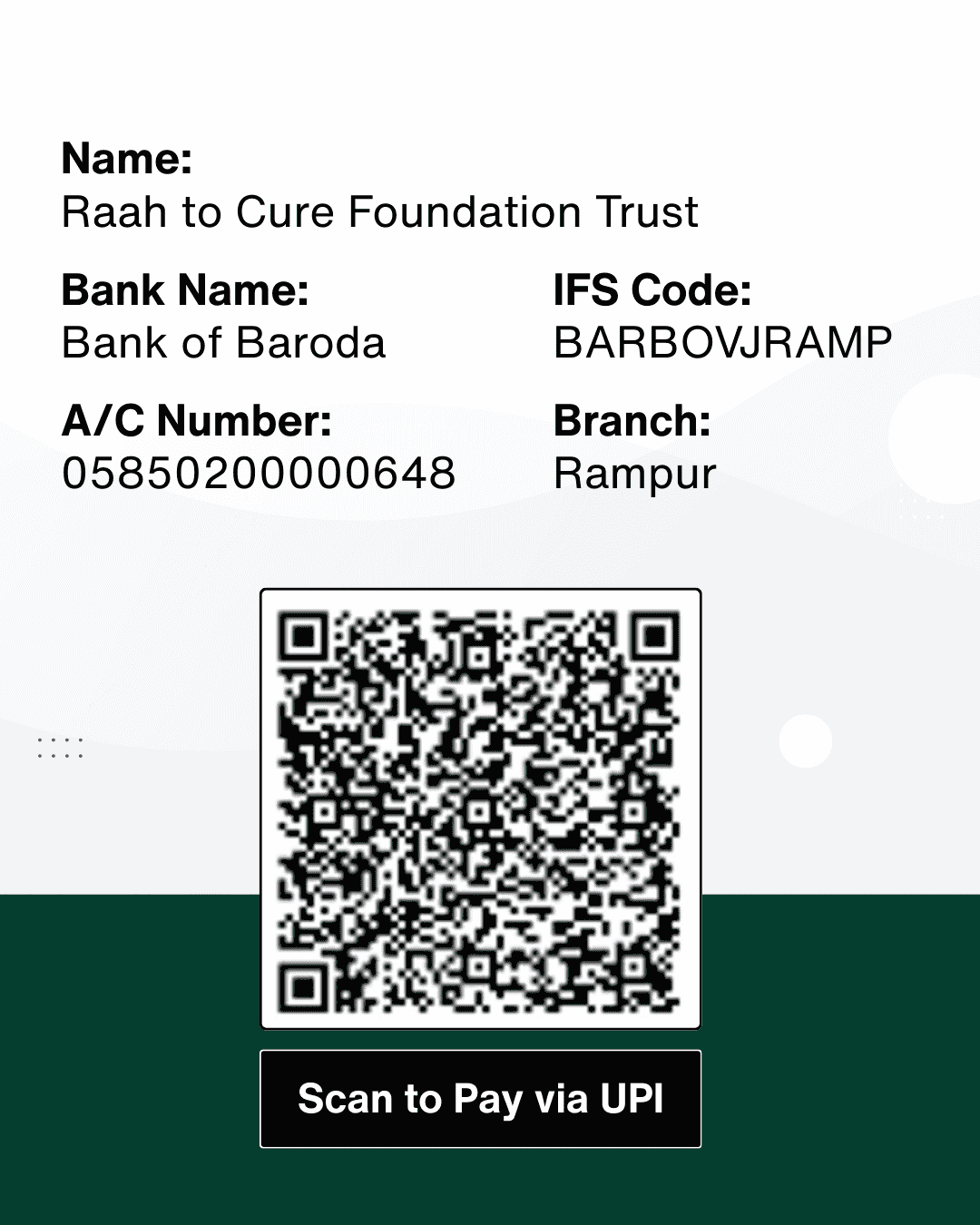 RCF Trust Donation Details Mobile